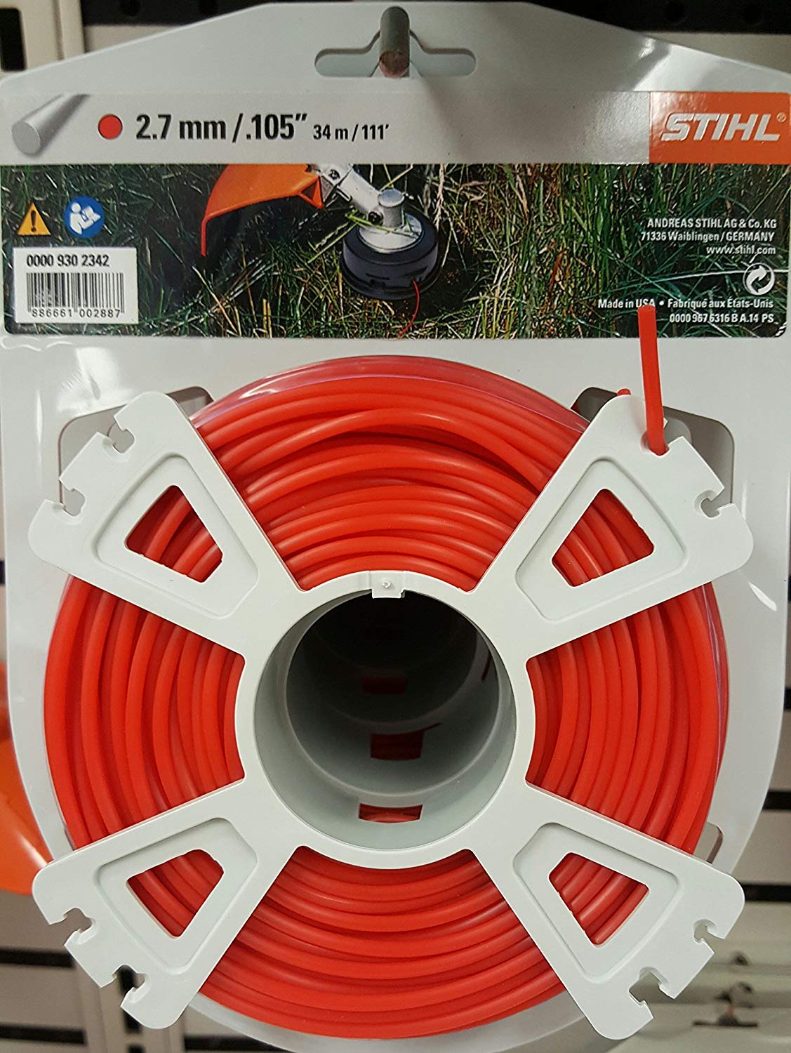STIHL Red Line chain close-up highlighting 2.7mm gauge for precise cuts.