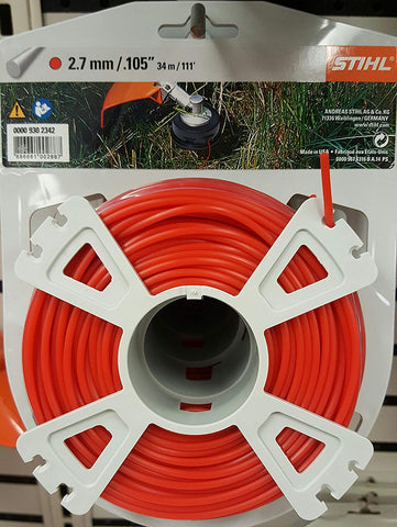 STIHL Red Line chain close-up highlighting 2.7mm gauge for precise cuts.