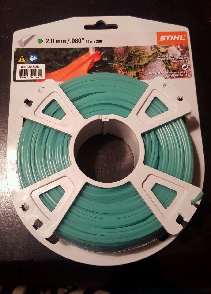 Stihl round strimmer line 2.0 mm in green for durable precision mowing