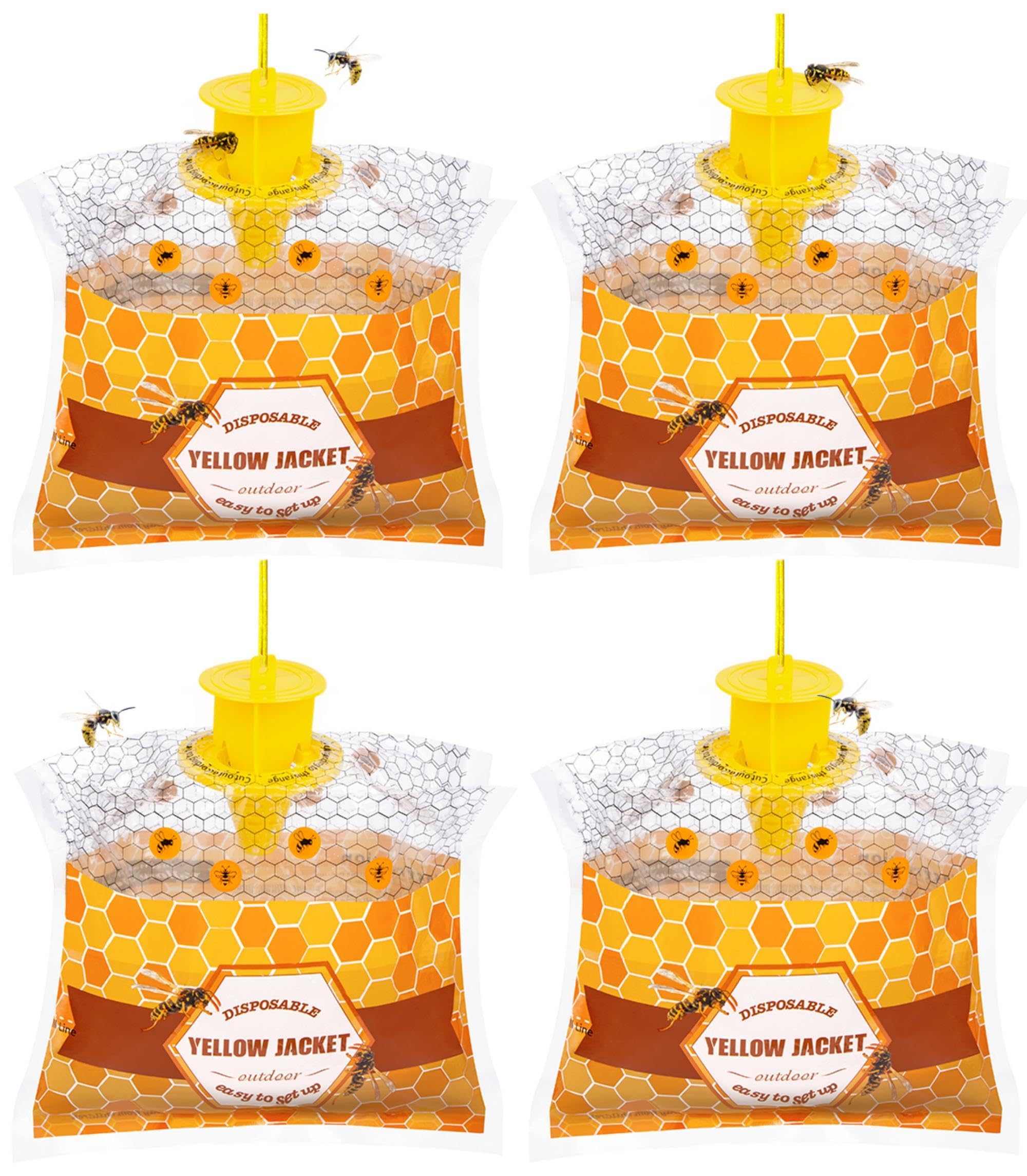 Stingmon 4-pack Wasp Traps for outdoor hanging lure wasps and yellow jackets.