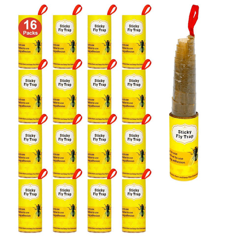 Stingmon fruit fly trap hanging indoors captures flies for a cleaner kitchen.