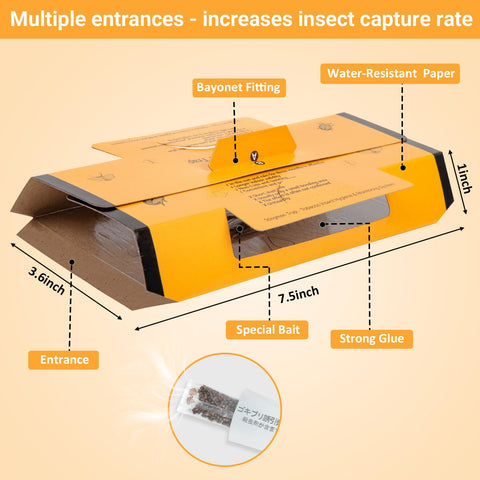 Stingmon roach traps indoor adhesive glue captures pests on contact.