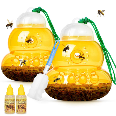 Stingmon wasp trap outdoors hanging set attracts wasps and protects outdoor spaces