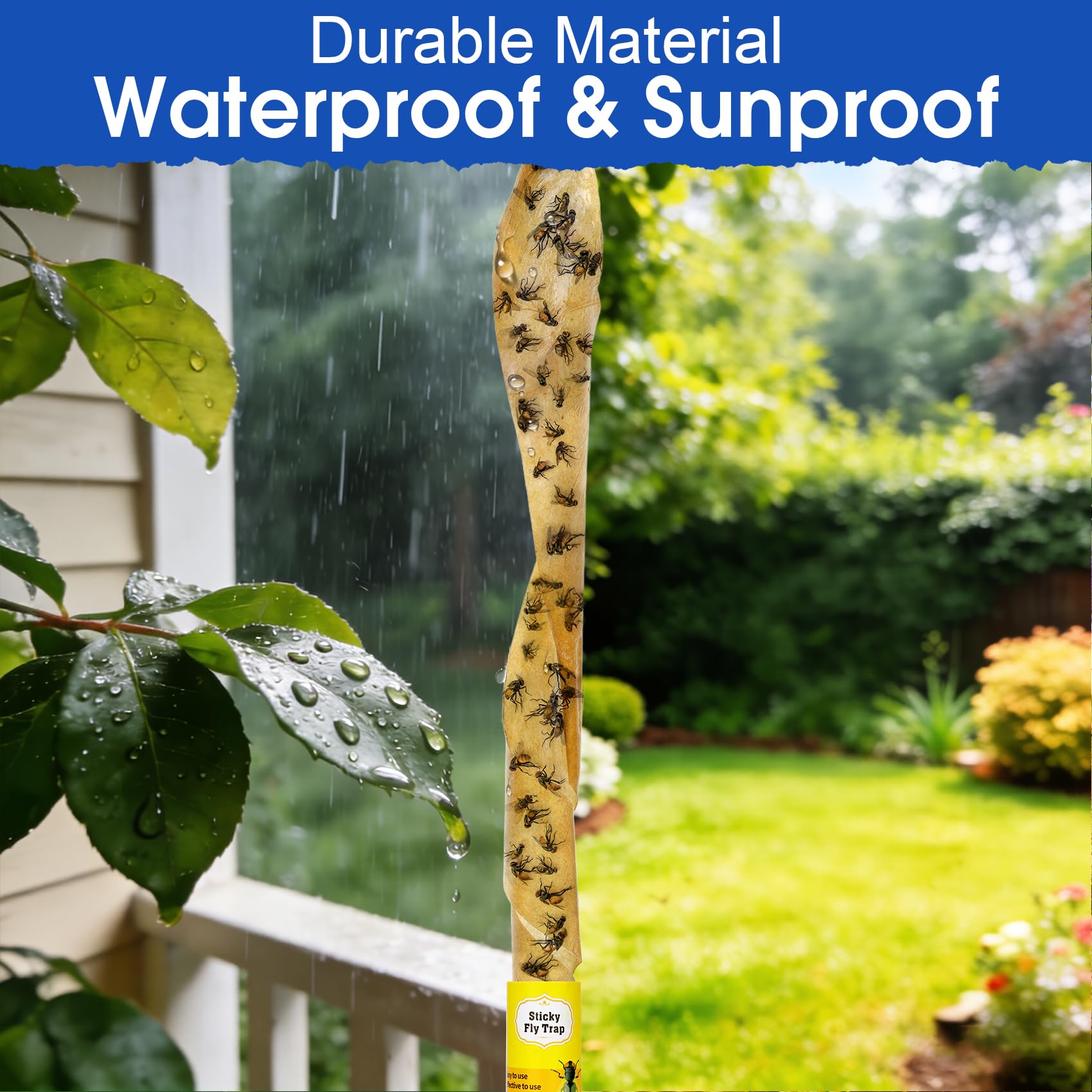 Stingmon waterproof adhesive suits indoor and outdoor placement in any weather.