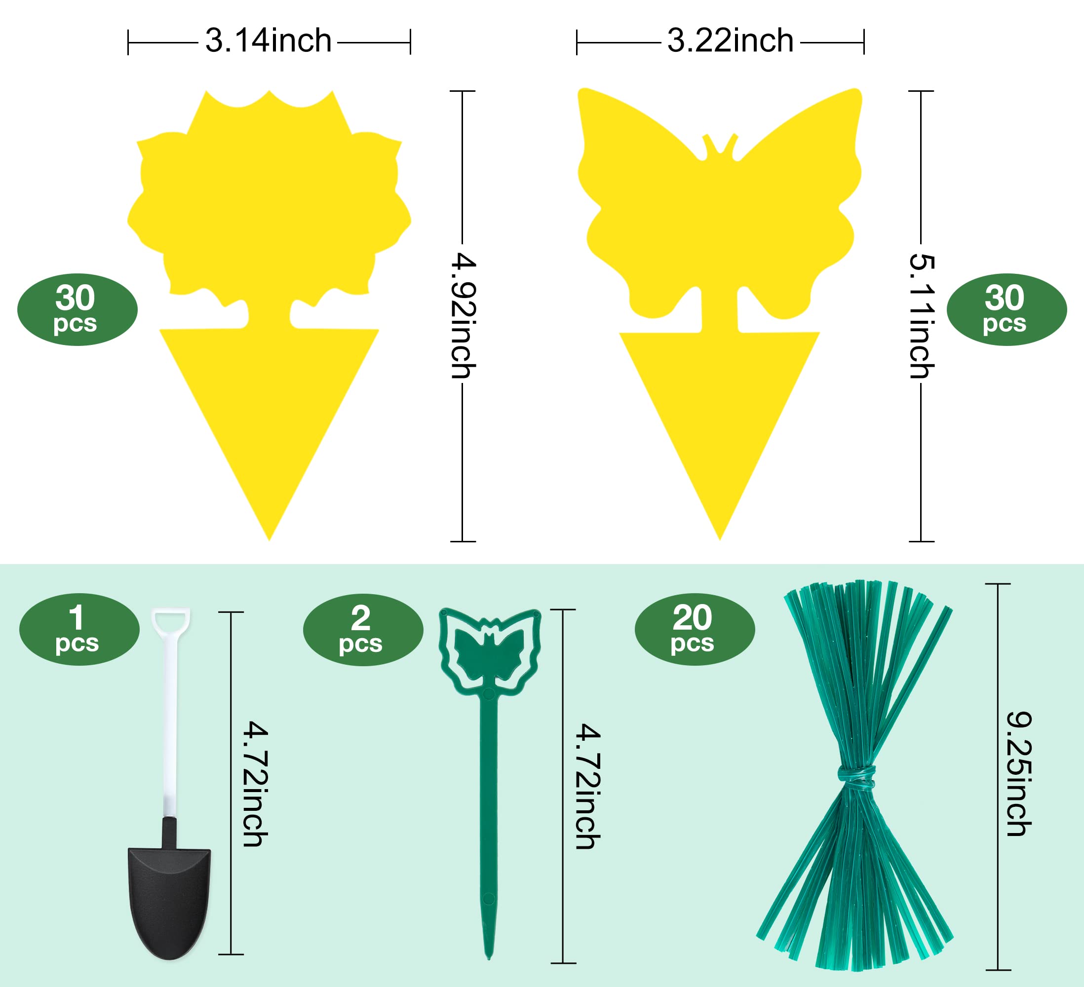 Stingmon yellow sticky trap captures gnats with strong adhesive for outdoor plants