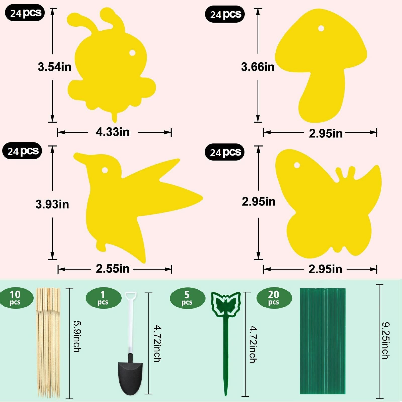 Stingmon yellow gnat sticky traps adhesive closeup attracts gnats with bright color