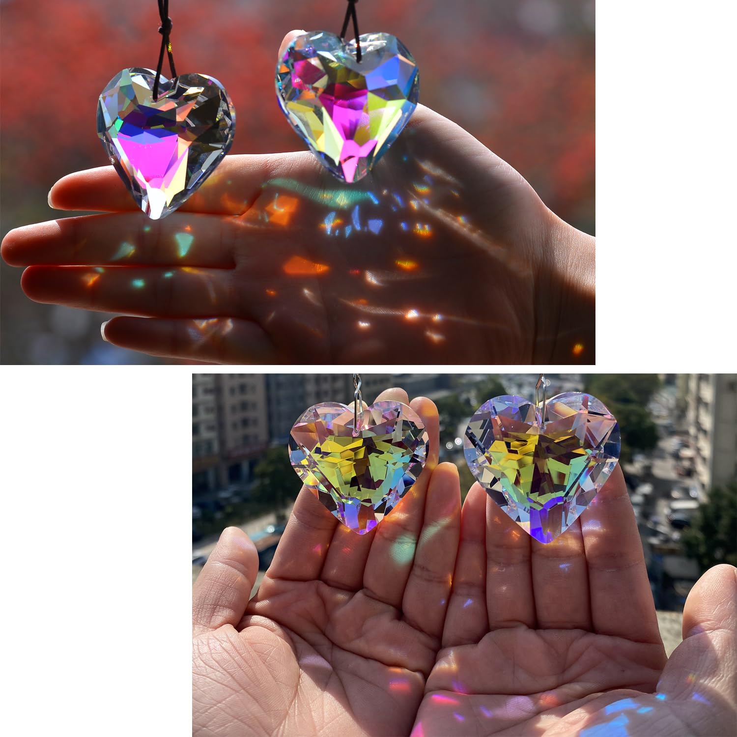 Stino sunlight rainbow display when prisms catch direct sun