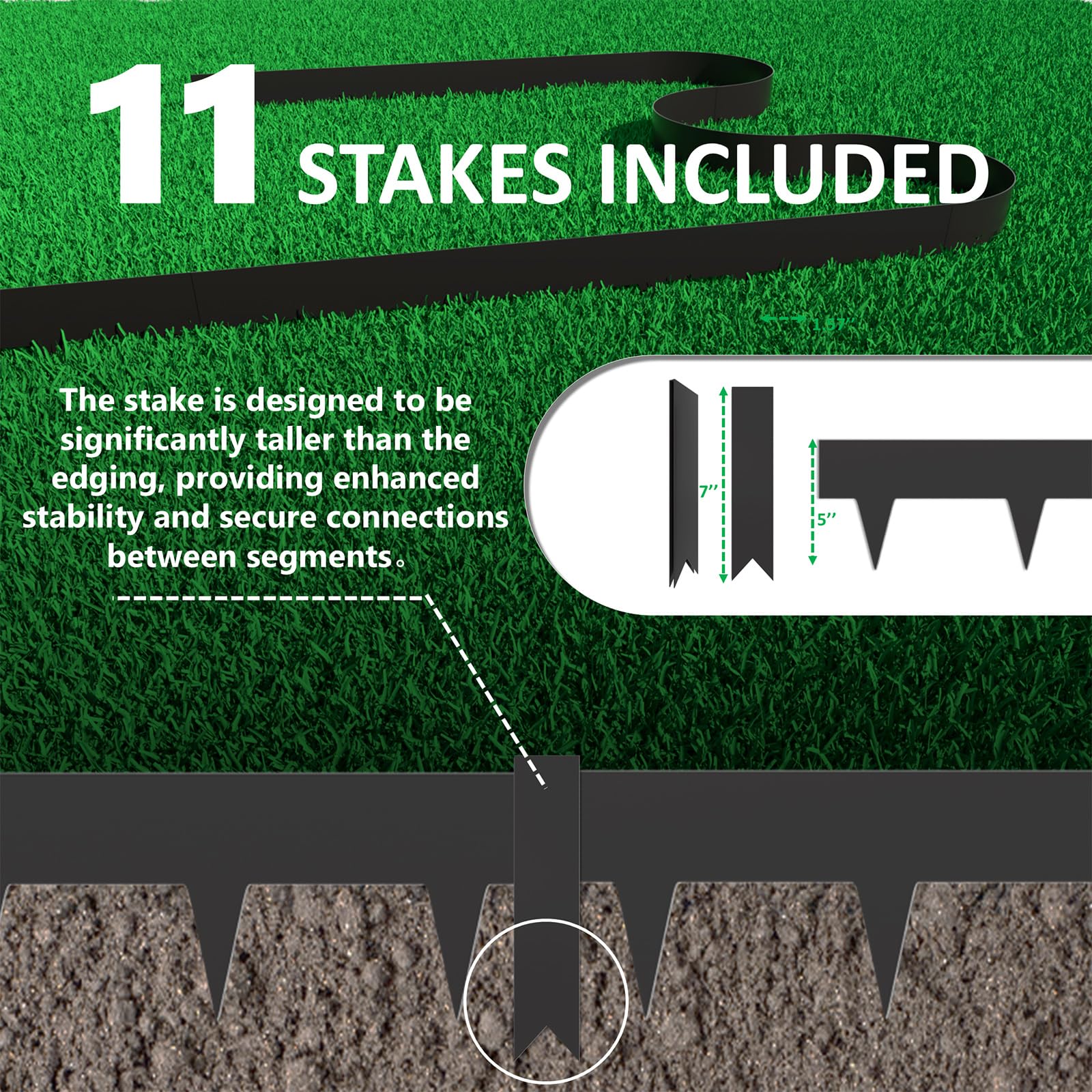 STIRLINGEAR 11-stakes secure anchoring to prevent edging shifting.