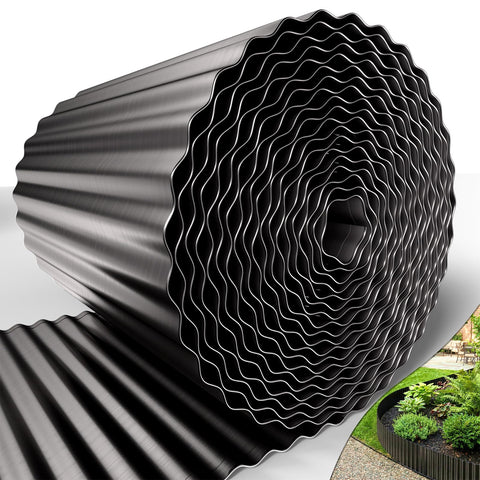 Stirlingear 40ft 8in edging roll with corrugated steel for durable lawn borders.