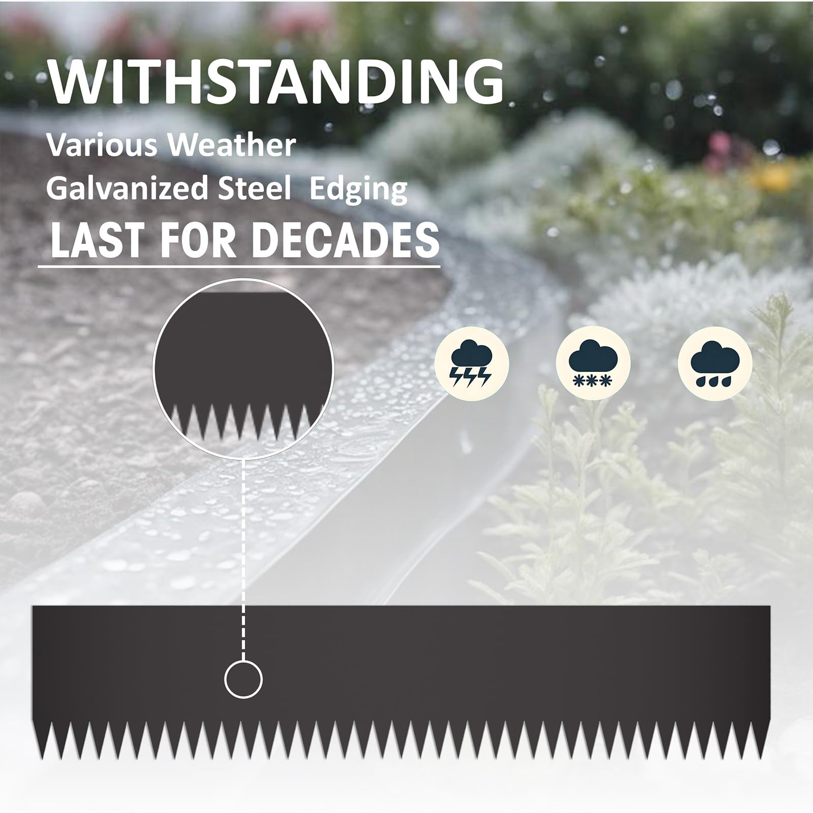 STIRLINGEAR 6-inch width edging creates bold, defined garden borders