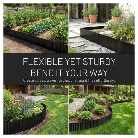 Stirlingear 8-inch height provides clear separation between lawn and mulch.