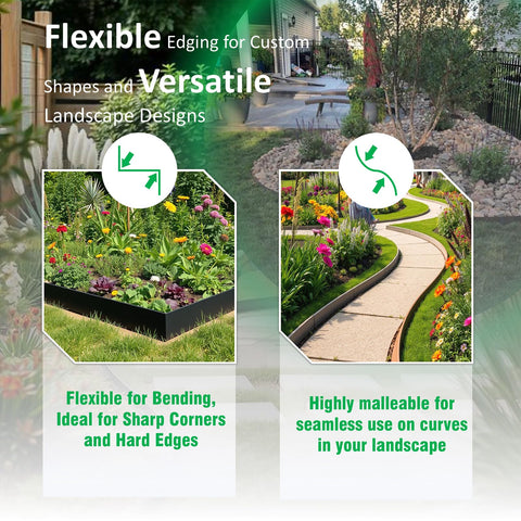STIRLINGEAR black steel edge complements modern garden design.