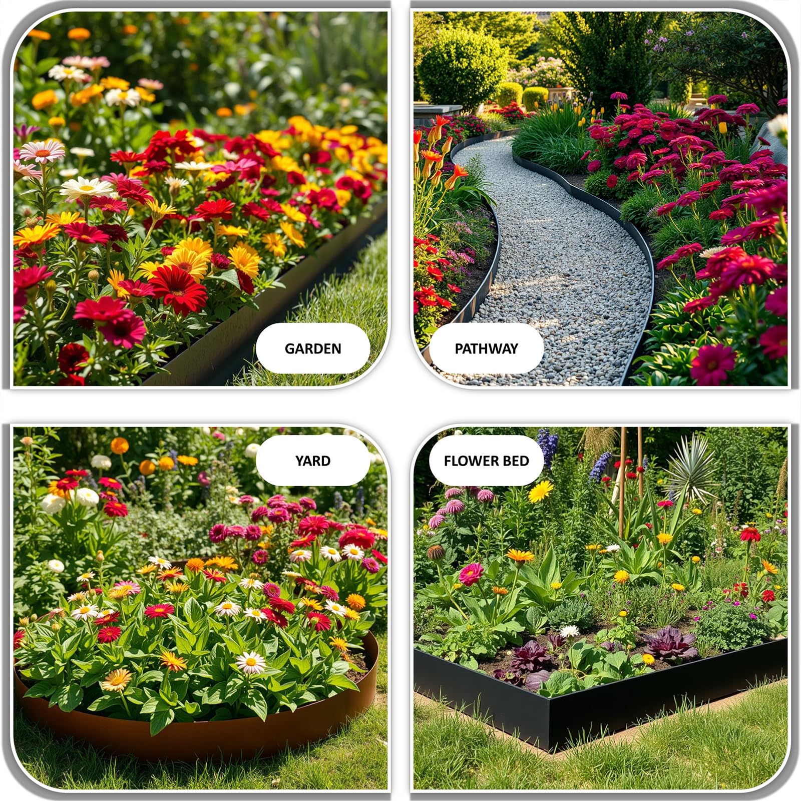 STIRLINGEAR versatile edging suits borders, pathways, or raised beds.