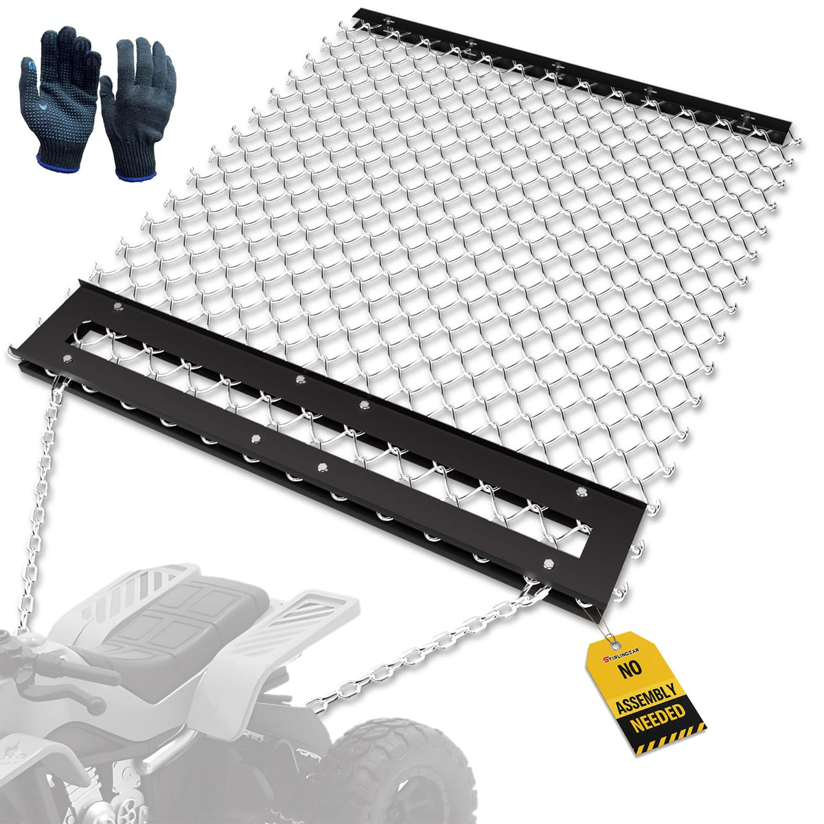 STIRLINGEAR drag harrow 4x5 assembled for immediate driveway grading