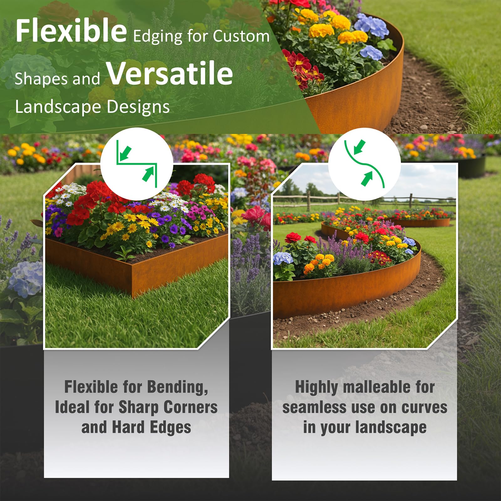 Stirlingear outdoor border for driveways, gardens, and pathways with weather resistance.