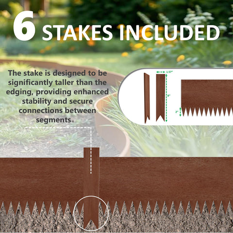 Stirlingear durable corten steel edging in a garden border
