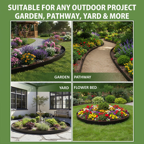 Stirlingear durable metal edge enhances lawn edges and flower beds across seasons.