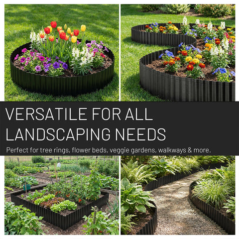 Stirlingear easy-install edging with stakes enables quick DIY landscape updates.