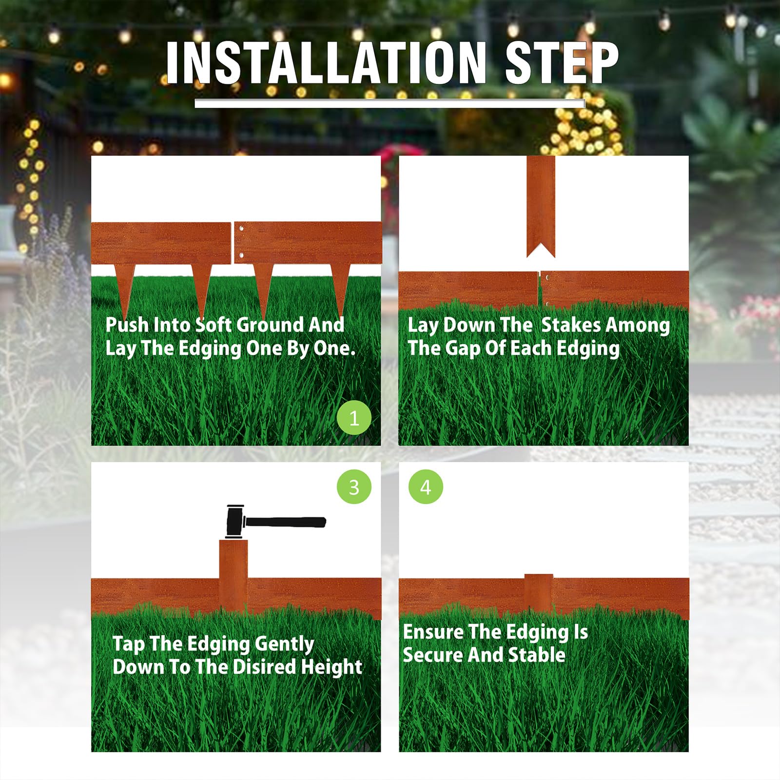 STIRLINGEAR flower bed border with rustic-modern appeal