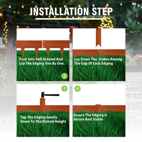 STIRLINGEAR flower bed border with rustic-modern appeal