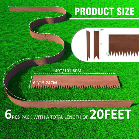 Stirlingear rusted finish edging bent along curved garden bed