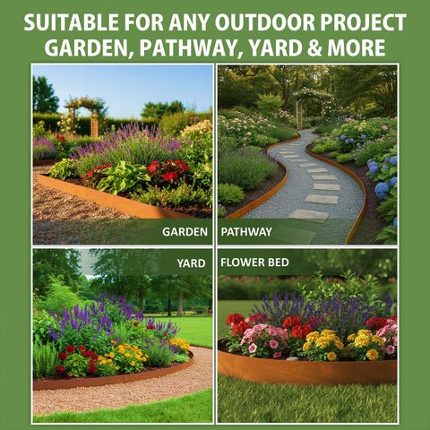 Stirlingear 6-pack edging enhances yard layout and long-term durability.