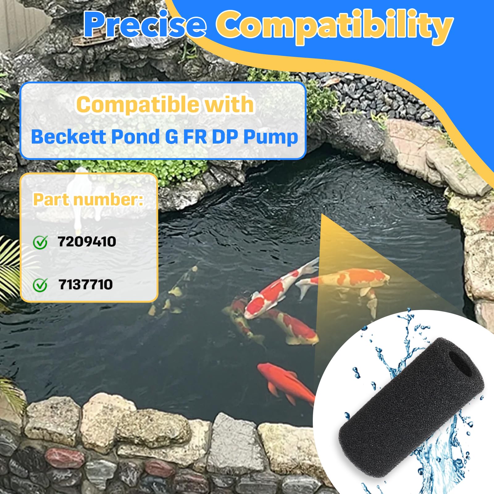 Reusable foam cleans easily and reduces replacement needs.