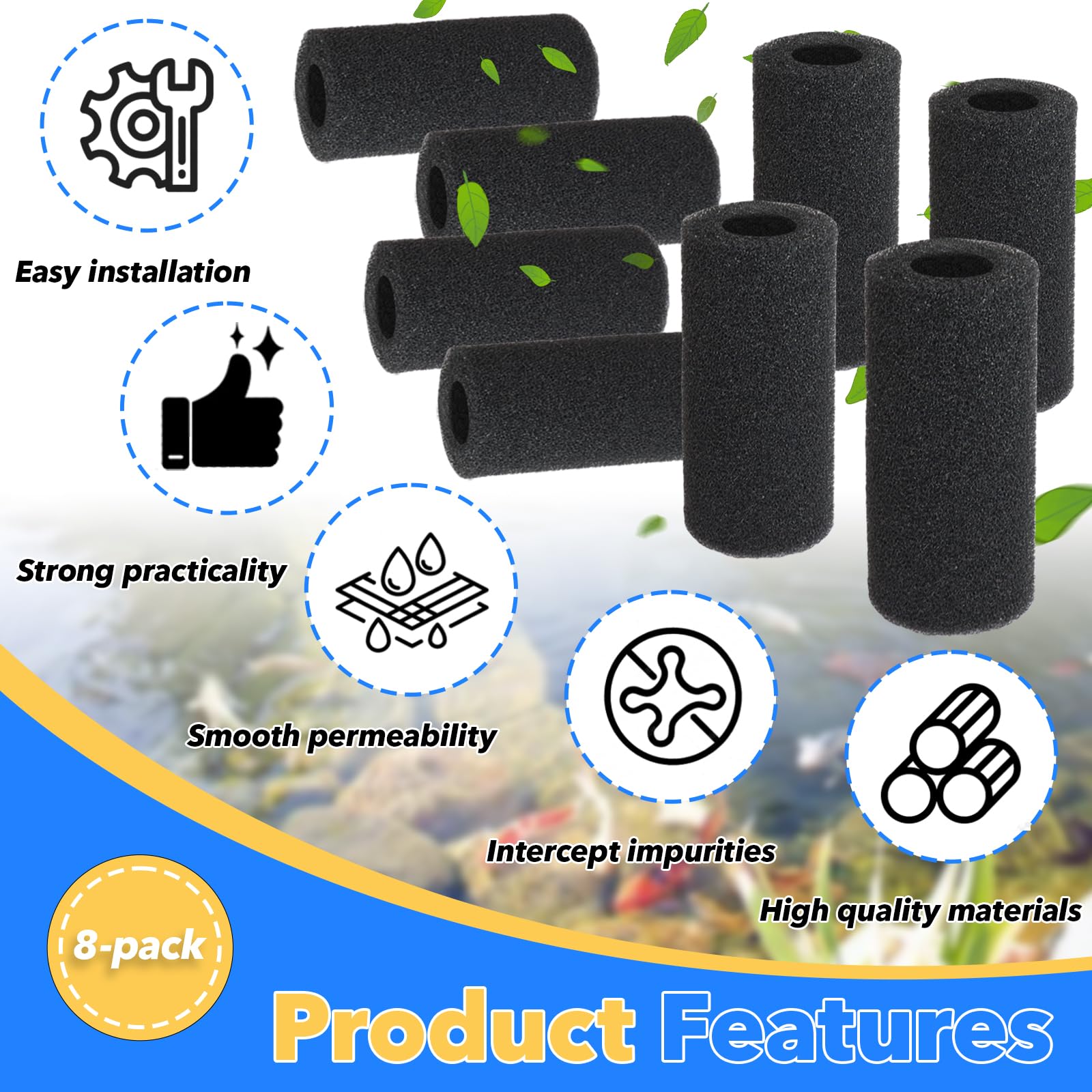 Durable foam maintains shape for freshwater and saltwater use.