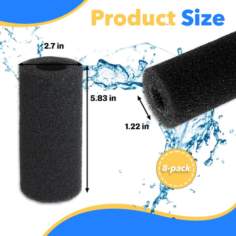 Stitokg pump intake sponge installed to shield against clogs.
