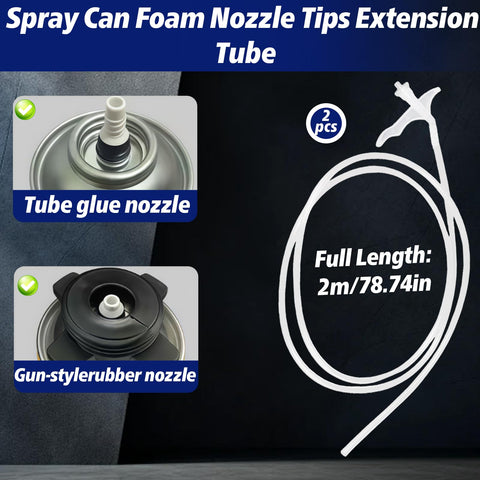 Stitokg two-pack foam nozzle extensions with long tubes for versatile DIY setups.