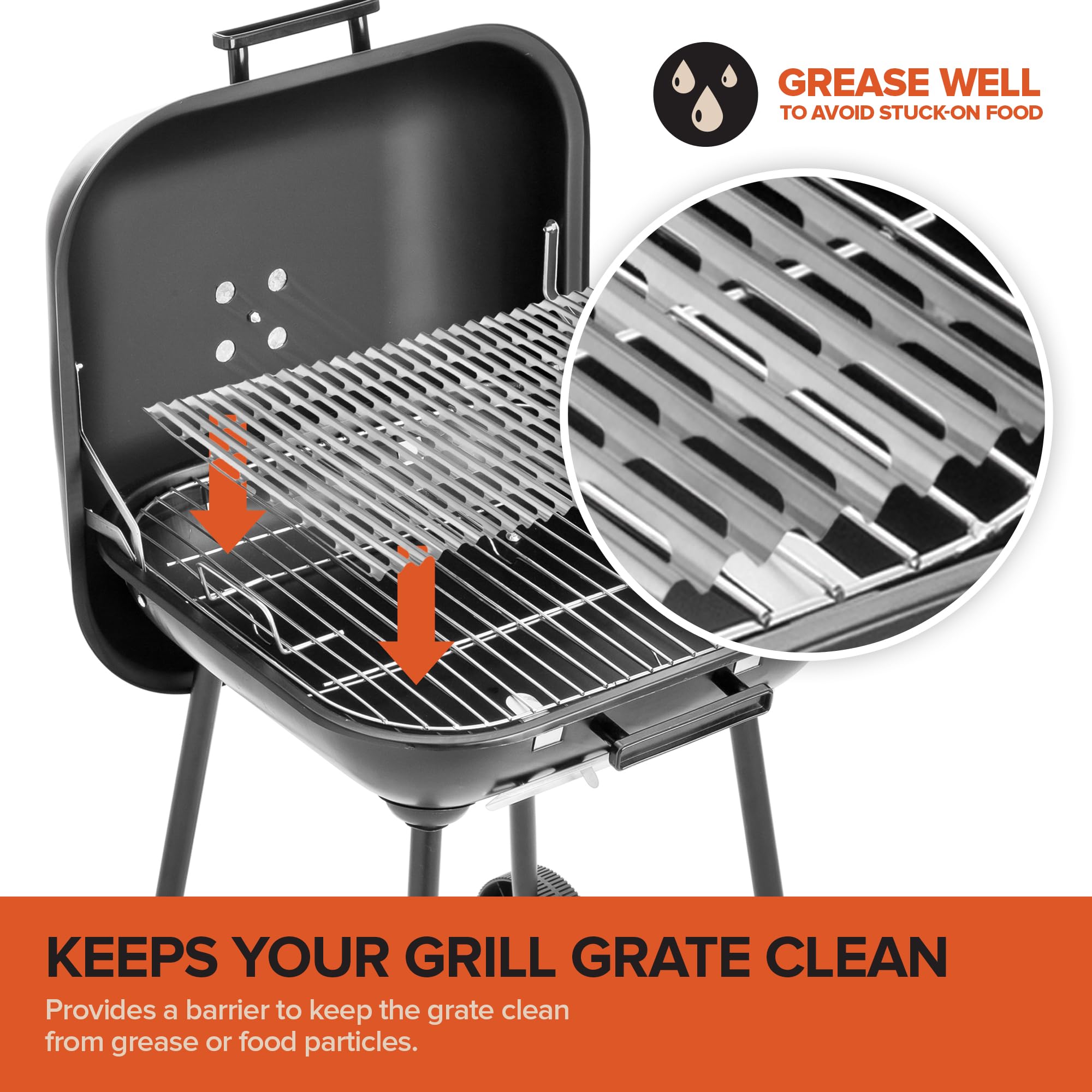 Stock Your Home disposable grill toppers ready for portable grills after a day outside