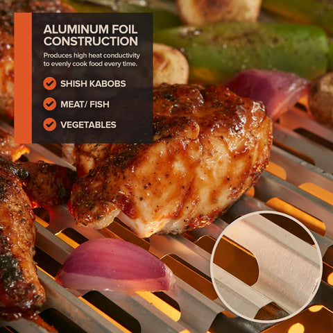 Stock Your Home easy cleanup liner on grill to keep surface clean between cooks