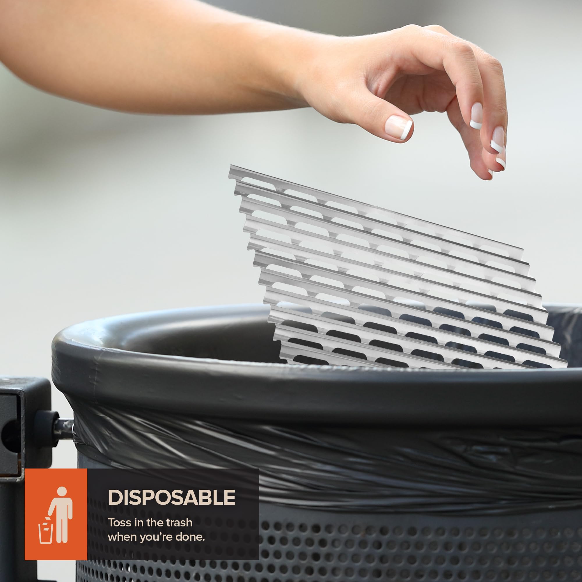 Stock Your Home grill liners in action on a barbecue setup with direct flame