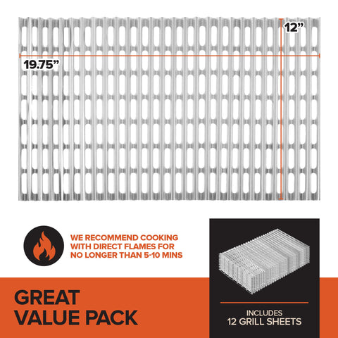 Stock Your Home heavy-duty aluminum liner 12x20 on grill delivers even heat for meats and veggies
