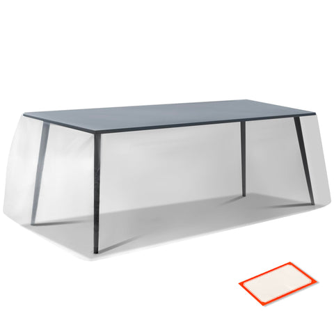 Storage Standard year-round deck furniture cover provides reliable protection.