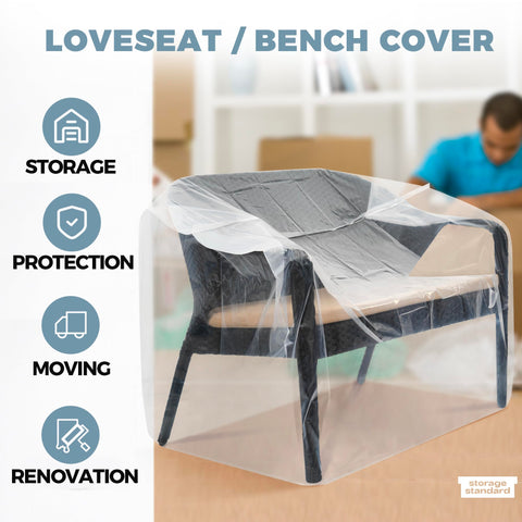 Storage Standard cushion cover for outdoor furniture protects against dust and moisture.