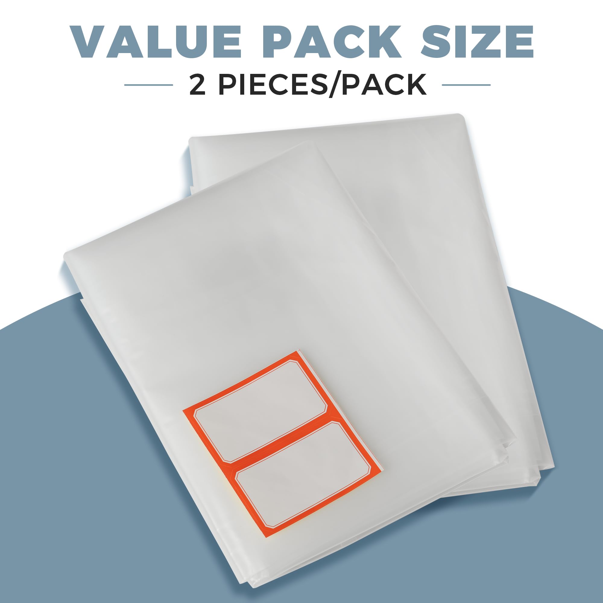 Storage Standard extra-thick 4mm clear plastic cover resists tearing for long use.
