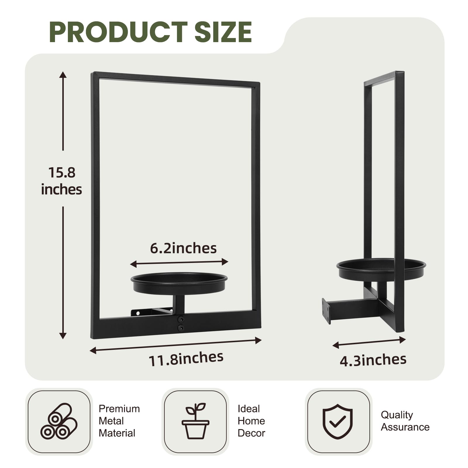 Storenization wall-mounted plant shelf saves space while brightening walls.