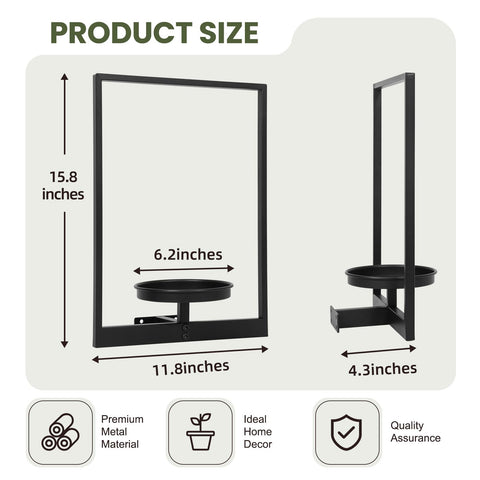 Storenization wall-mounted plant shelf saves space while brightening walls.