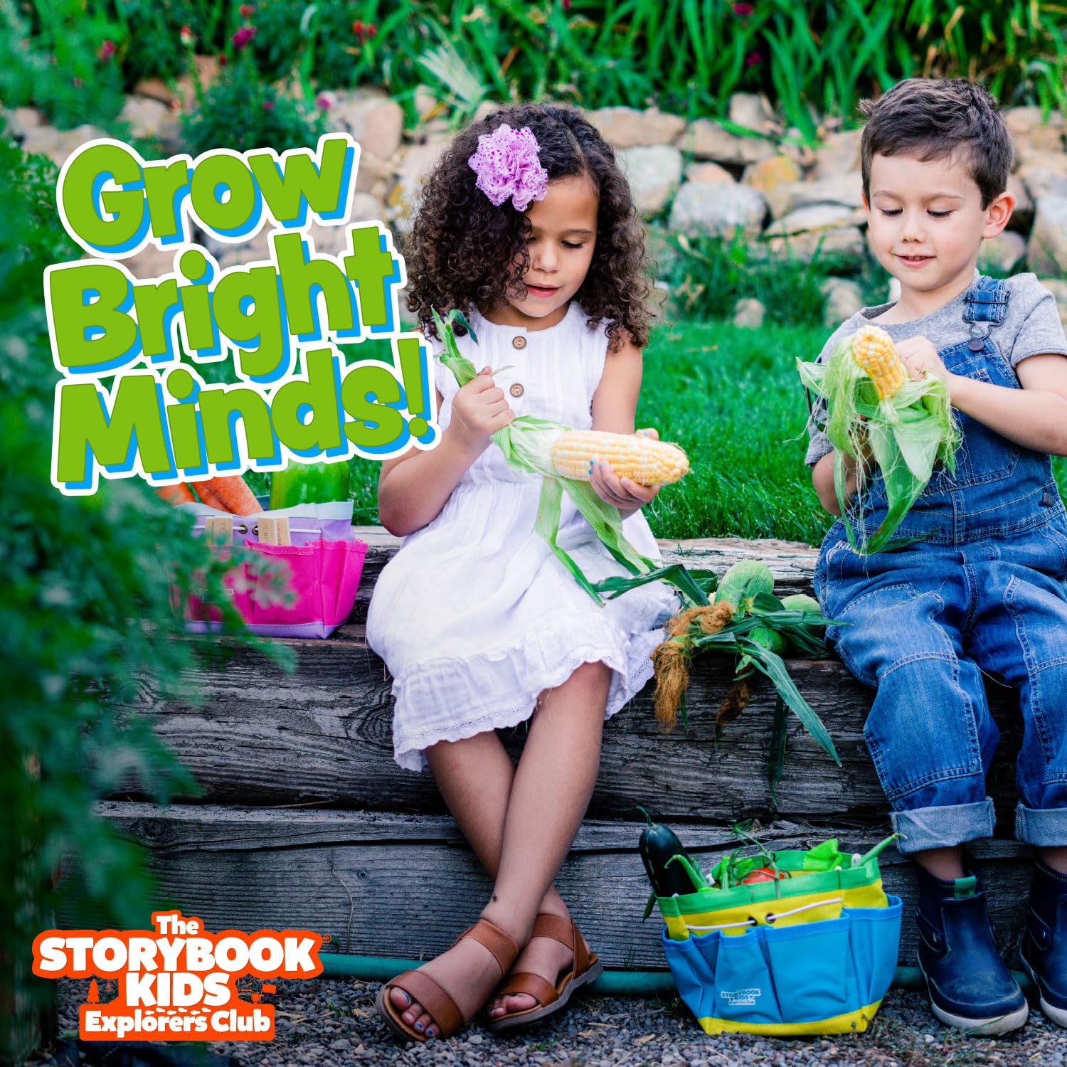 The Storybook Kids Explorers Club pink children's book inspires gardening adventures and care.