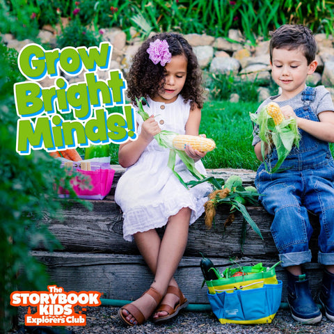 The Storybook Kids Explorers Club pink children's book inspires gardening adventures and care.