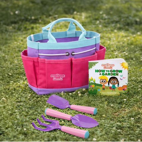 The Storybook Kids Explorers Club pink shovels invite curious digging with a sturdy, kid-sized design.