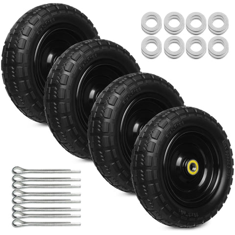 Storystore 13-inch solid rubber tire side view for four-pack, durable for daily cart use.