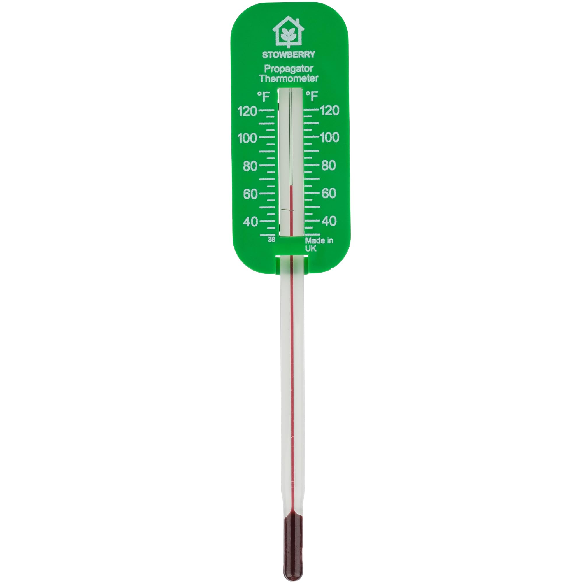 STOWBERRY greenhouse soil thermometer probe provides precise readings for optimal seed germination in the garden.