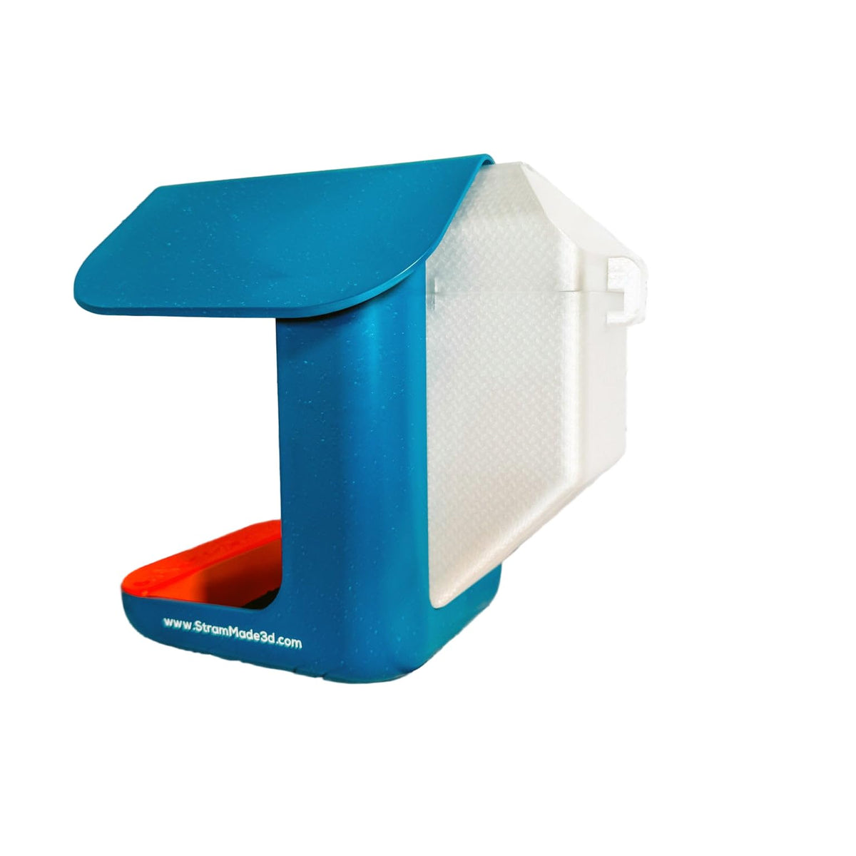 StramMade Hopper Extender for Bird Buddy in transparent finish increases seed capacity for longer visits