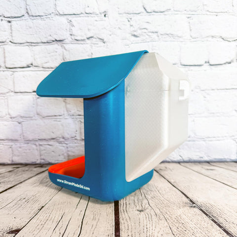 StramMade Hopper Extender magnetic lid and hook for mess-free Bird Buddy refills