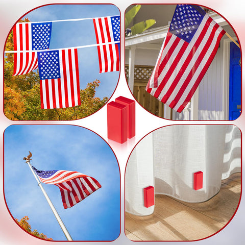 Strdfeve compact 8-piece set fits discreetly along flag edges.