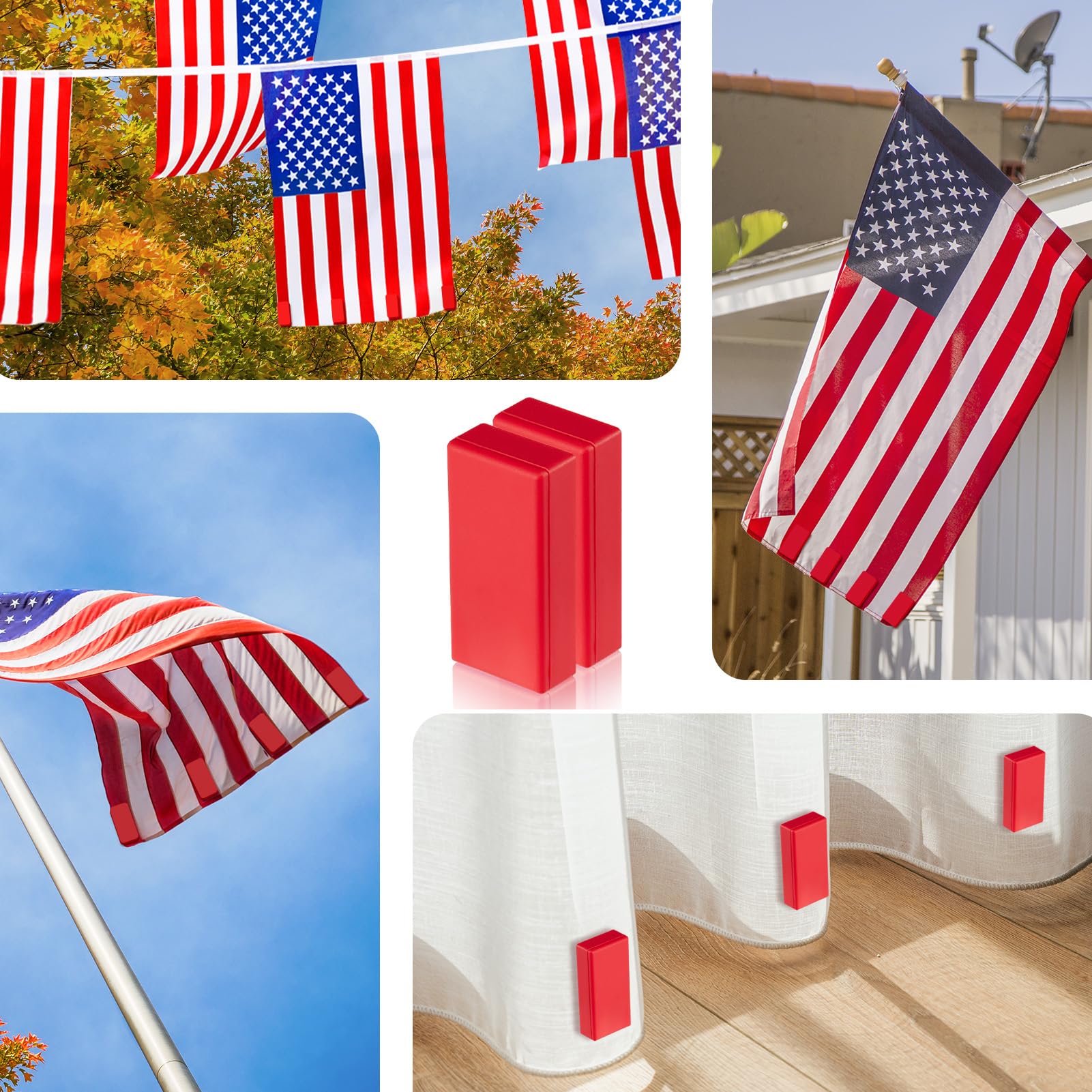Strdfeve flag weights keep garden flags steady on balconies.