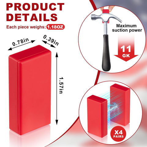 Strdfeve waterproof red coating blends with flags while preventing rust.