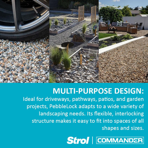Strol PebbleLock permeable grid enabling drainage and erosion prevention
